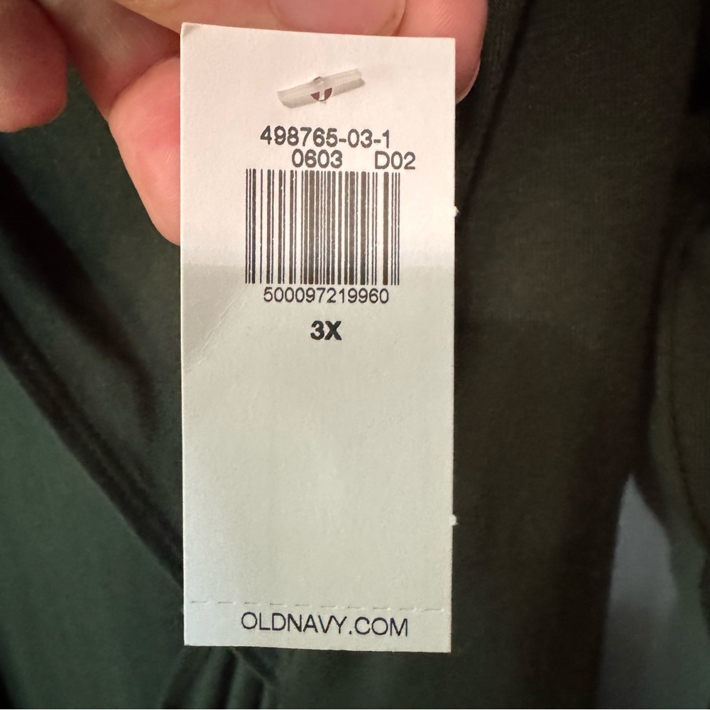 Old Navy Green Fit & Flare Twist Front Cutout Midi Dress. NWT. Size 3X - Picture 9 of 15